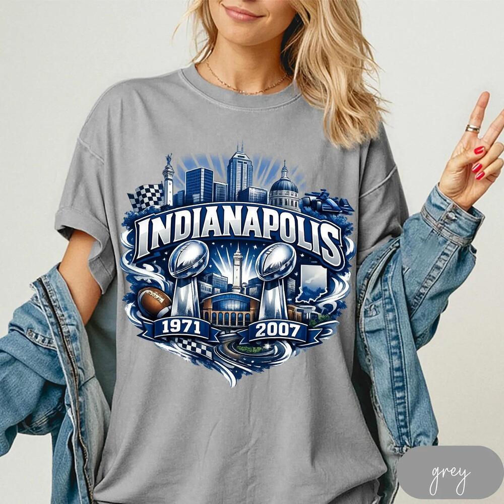 Indianapolis Football Shirt Championship Fan Tee S Indy Game Day Gift